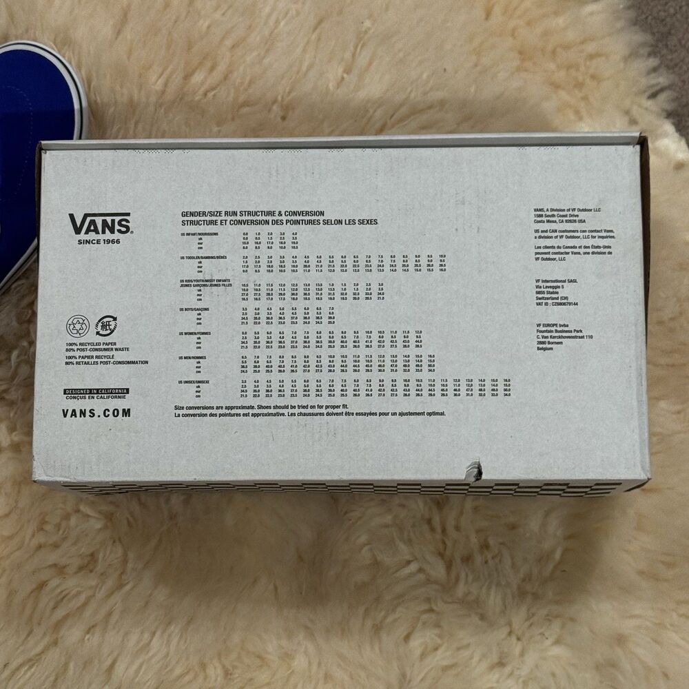 Vans Kyle Walker Athletic Blue Orange US Mens Size 9 Shoes VGC With Box Skate - Picture 10 of 12